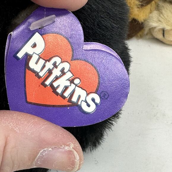 Puffkins Lot of 5 Plush Stuffed Swibco All Have Tags! Ape Dogs Tiger Bear - Picture 7 of 14